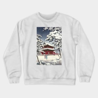 Zojo-ji Temple in Snow Crewneck Sweatshirt